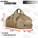 Mochila Invictus Expedition Mala Tática 70l : Coyote